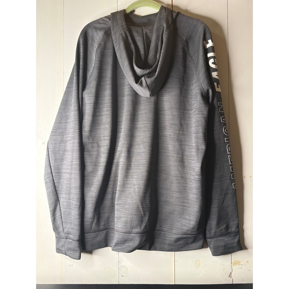 American Eagle Mens XL Gray Flex Graphic Performance Hoodie - Picture 4 of 9